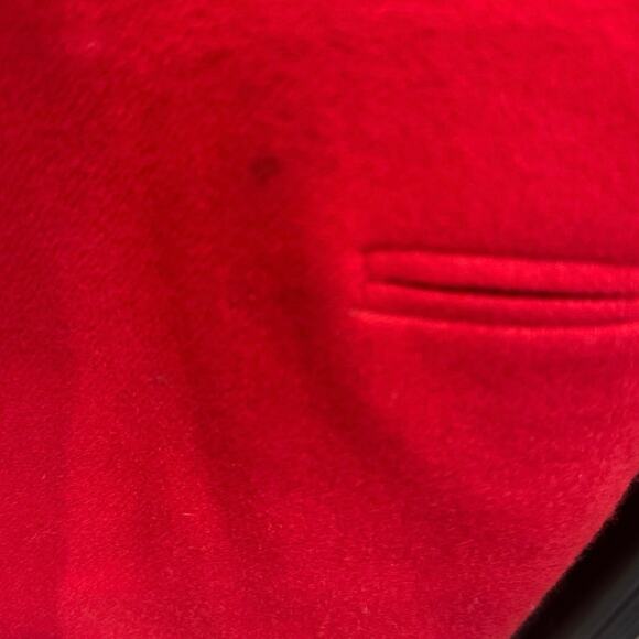 Vintage Red Wool Oversized Blazer Classic Preppy Clean Girl Off Duty Model - Picture 8 of 11